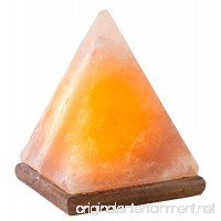 Rocking Salt Natural Himalayan Rock Salt Lamp Pyramid Shape with Wood Base - B07F2P4KKT