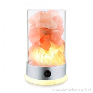 Salt Lamps KZKR New Natural Himalayan Crystal Rock Pink Salt Lamp large 3 to 4 lbs with Backlight Base Electric Wire Bulb 12V - B07416MX74