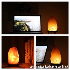 SMAGREHO Natural Himalayan Salt Lamp Touch Dimmer Switch Oak Base (7-8 inch Black Cord) - B076V6HGYY