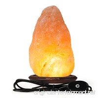 SMAGREHO Natural Himalayan Salt Lamp  Touch Dimmer Switch  Oak Base (7-8 inch  Black Cord) - B076V6HGYY