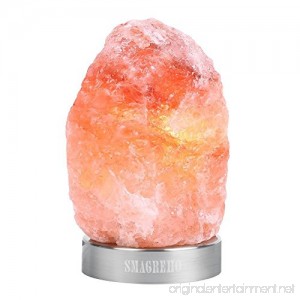 SMAGREHO Natural Himalayan Salt Lamp with Stainless Steel Base(3-5lbs) - B01MPWGNWF