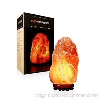 Super Magical 4-6lb Himalayan Salt Lamp on Wood Base w/UL-Approved Dimmer  6-ft Cord and Extra Bulb - B072NNM38Y