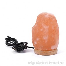 USB Salt Lamp – 2017 New Design By HijiNa，Natural Himalayan Crystal Salt with Natural HINOKI wooden base Distribute cypress aroma USB Plug with On/Off Switch LED Bulb (Pink Salt) - B0771VJC9P