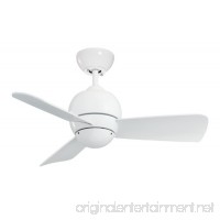 Emerson Ceiling Fans CF130WW Tilo Modern Low Profile/Hugger Indoor Outdoor Ceiling Fan  Damp Rated  30-Inch Blades  Light Kit Adaptable  Appliance White Finish - B00350OUQM