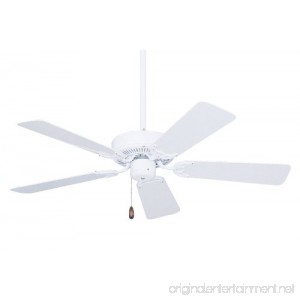 Emerson Ceiling Fans CF742PFWW Summer Night Indoor Outdoor Ceiling Fan Damp Rated 42-Inch Blades Light Kit Adaptable Appliance White Finish - B0014A6JSW