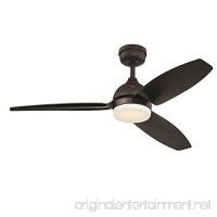 GE Morgan 54 Bronze LED Indoor/Outdoor Ceiling Fan with SkyPlug Technology for Instant Plug and Play Mounting - B06Y2K5FQ5