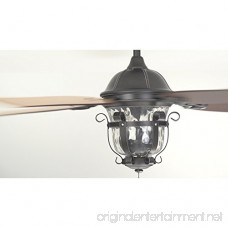 Harbor Breeze Lake Placido 52-in Aged Iron Outdoor Downrod or Flush Mount Ceiling Fan with Light Kit - B01AW4XGM2