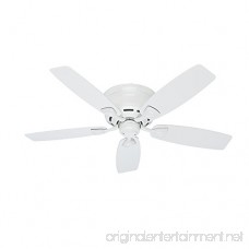 Hinter Fan 48 Outdoor Hugger Ceiling Fan in White with 5 White Plastic Blades (Certified Refurbished) - B06XG878NP