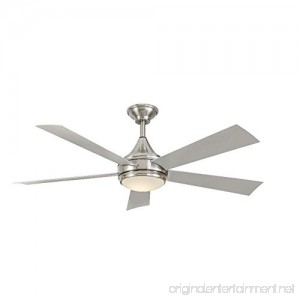 Home Decorators Collection Hanlon 52 in. LED Indoor/Outdoor Stainless Steel Brushed Nickel Ceiling Fan - B01GOLVK1Q