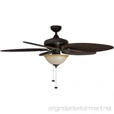 Honeywell Palm Island 52-Inch Tropical Ceiling Fan with Sunset Glass Bowl Light Five Palm Leaf Blades Indoor/Outdoor Bronze - B00KGKF5UE