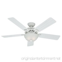 Hunter 53122 Beachcomber 52-Inch White Ceiling Fan with Five White Beadboard Blades and Light Kit - B00EXZN65Y