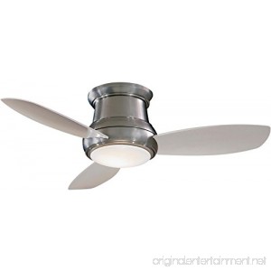 Minka-Aire F518L-BN Concept II LED Brushed Nickel 44 Flush Mount Modern Ceiling Fan with Remote Brushed Nickel (LED Light) - B06WRSMW89