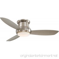 Minka-Aire F519L-BN  Concept II LED Brushed Nickel Flush Mount 52" Ceiling Fan with Light & Remote - B06XXRWSWL