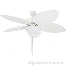 Prominence Home 80017-01 Palm Valley Tropical Ceiling Fan with Palm Leaf Blades Indoor/Outdoor 52 inches White - B006RLIGS4