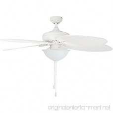 Prominence Home 80017-01 Palm Valley Tropical Ceiling Fan with Palm Leaf Blades Indoor/Outdoor 52 inches White - B006RLIGS4