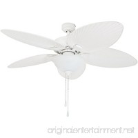 Prominence Home 80017-01 Palm Valley Tropical Ceiling Fan with Palm Leaf Blades  Indoor/Outdoor  52 inches  White - B006RLIGS4