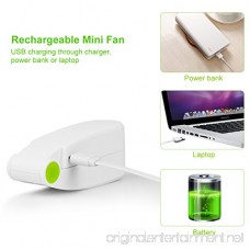 SOELAND Mini Handheld Fan Portable Personal Fan Foldable Pocket Fan 2 Speeds USB Rechargeable Outdoor Fan for Home Office Travel - B07BKNWNVX