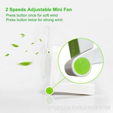 SOELAND Mini Handheld Fan Portable Personal Fan Foldable Pocket Fan 2 Speeds USB Rechargeable Outdoor Fan for Home Office Travel - B07BKNWNVX