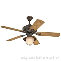 Westinghouse 7209800 Lafayette LED 52 Weathered Iron Indoor/Outdoor Ceiling Fan LED Light Kit with Yellow Alabaster Glass - B06XHVHGYX