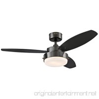 Westinghouse 7876400 Alloy 42-Inch Gun Metal Indoor Ceiling Fan  Light Kit with Opal Frosted Glass - B004SCFC2W