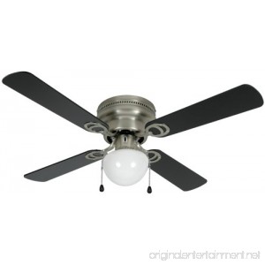 Hardware House 543611 Aegean Flush-Mount 42-Inch Ceiling Fan with Optional Light Fixture Satin Nickel - B0018P1TYC