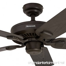 Honeywell Belmar 52-Inch Indoor/Outdoor Ceiling Fan Five Damp Rated Fan Blades Bronze - B00KGKF11M