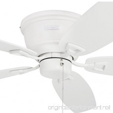 Honeywell Glen Alden 52-Inch Ceiling Fan Hugger/Flush Mount Low Profile Five White/Maple Reversible Blades White - B00KGKF2NE