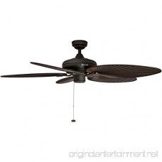 Honeywell Palm Island 52-Inch Tropical Ceiling Fan Five Palm Leaf Blades Indoor/Outdoor Damp Rated Bronze - B00KGKF2RA