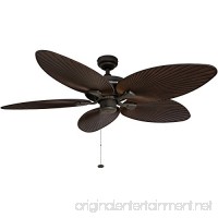 Honeywell Palm Island 52-Inch Tropical Ceiling Fan  Five Palm Leaf Blades  Indoor/Outdoor  Damp Rated  Bronze - B00KGKF2RA