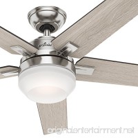 Hunter 54 Brushed Nickel Contemporary Ceiling Fan with Cased White LED Light Kit and Remote Control (Certified Refurbished) - B073G5RBNT