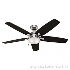 Hunter 59183 Antero 54 in LED Indoor Brushed Nickel Ceiling Fan with Light - B074JVF7G9