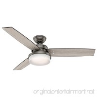 Hunter 59211 52" Sentinel Ceiling Fan with Light & Remote  Brushed Slate - B01CDFZP5E
