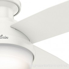 Hunter 59242 Dempsey Low Profile Fresh White Ceiling Fan With Light & Remote 52 - B01CDG04H2