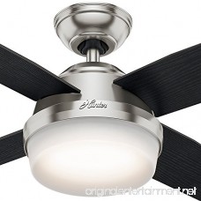 Hunter Fan Company 59245 Contemporary Dempsey Brushed Nickel Ceiling Fan with Light & Remote 44 - B01CDG07TC