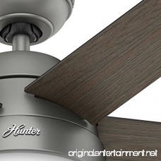 Hunter Fan Company 59267 Contemporary Anslee Matte Silver Ceiling Fan with Light 46 - B01CDG0ZFI