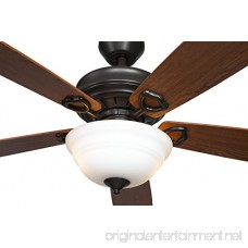 Hyperikon 52 Inch Ceiling Fan with Remote Control Brown Ceiling Fan Indoor Five Reversible Blades and Frosted Dome Light - Bulb Not Included - B06XKFTL9V