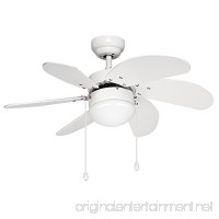 LE 30 inch Indoor Ceiling Fan 6-blades Reversible Classic Fan Light Kit For Winter Summer  UL Listed  Perfect for Home Hotel House Bedroom Dinning Hall Lobby - B07CTJXG5Q