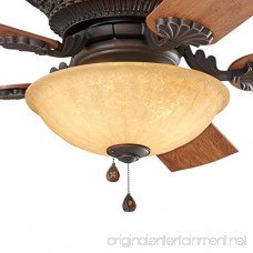 Lynstead 52-in Specialty Bronze Flush Mount Indoor Residential Ceiling Fan with LED Light Kit - B072YBL27G