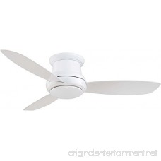 Minka-Aire F518L-WH Concept II LED White Flush Mount 44 Ceiling Fan with Light & Remote Control - B06ZXYW2YN