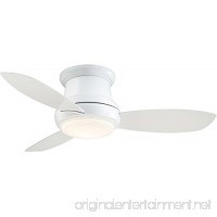 Minka-Aire F518L-WH  Concept II LED White Flush Mount 44" Ceiling Fan with Light & Remote Control - B06ZXYW2YN