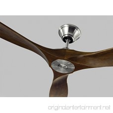 Monte Carlo 3MAVR60BS Maverick Modern Ceiling Fan 60 Brushed Steel With Dark Walnut Blades - B01HN1WLZA