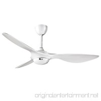 Reiga 52-in Bright White Ceiling Fan with LED Light Kit Remote Control Modern Blades Noiseless Reversible Motor - B07BLYN4DD