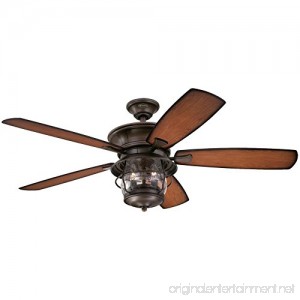 Westinghouse 7800000 Brentford 52-Inch Aged Walnut Indoor/Outdoor Ceiling Fan Light Kit with Clear Seeded Glass - B00JK5D486