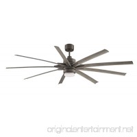 Fanimation Odyn - 84 inch - Matte Greige with Weathered Wood Blades with LED Light Kit and Remote - Wet Rated - FPD8149GRW - B0188MJ6JM