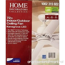 Home Decorators Collection Kensgrove 72 in. LED Indoor/Outdoor White Ceiling Fan with Light Kit and Remote Control - B076P1WPGF