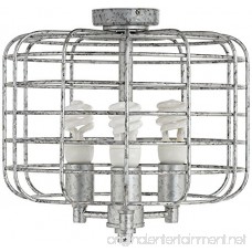 Industrial Cage Galvanized Steel Ceiling Fan Light Kit - B00XC1AB4O