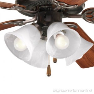Progress Lighting P2610-20 4-Light Kit with White Washed Alabaster Style Glass For Use with P2500 and P2501 Ceiling Fans Antique Bronze - B001BQLPSS