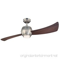 Westinghouse 7852400 Sparta One-Light 52-Inch Two-Blade Indoor Ceiling Fan  Brushed Nickel with Opal Glass - B007NDFDL8