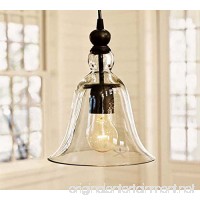 WINSOON Ecopower 1 Light Vintage Hanging Big Bell Glass Shade Ceiling Lamp Pendent Fixture - B015MM1I10