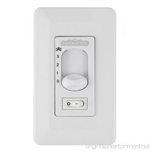 Fanimation CW1SWWH Wall Control Fan and Toggle on Off Light 3-Speed/Non-Rev - B003VO4DMI
